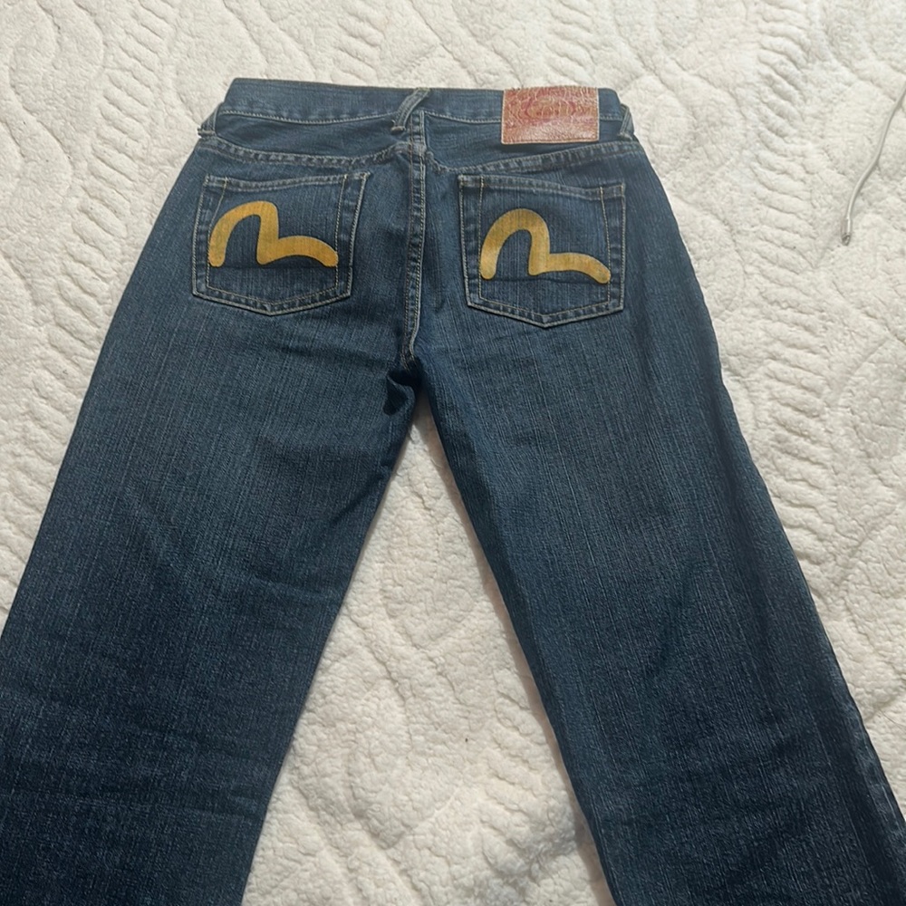Evisu denim size 28 low rise baggy (AUTHENTIC)
